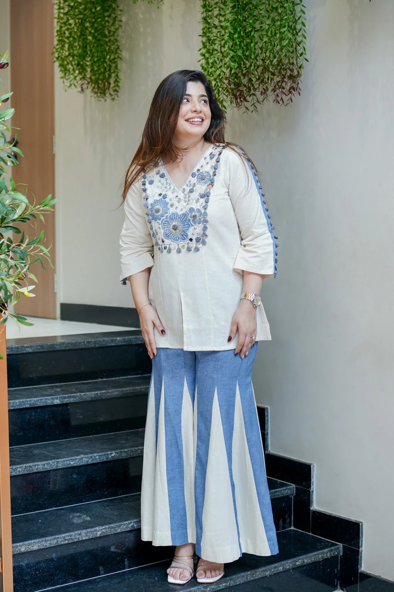 Women Embroidered Co Ord Set