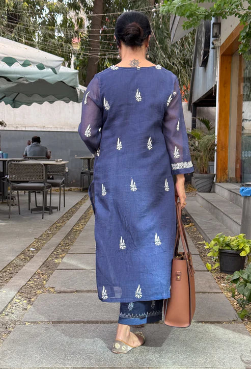 Embroidered Chikankari Kurta Set