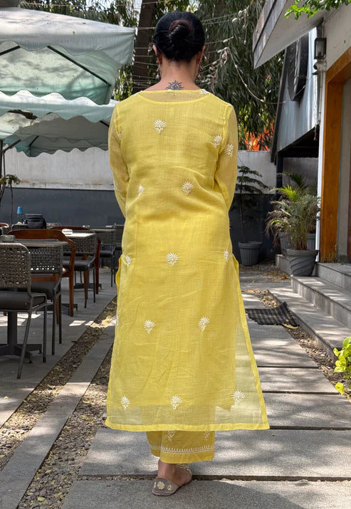 Embroidered Chikankari Kurta Set