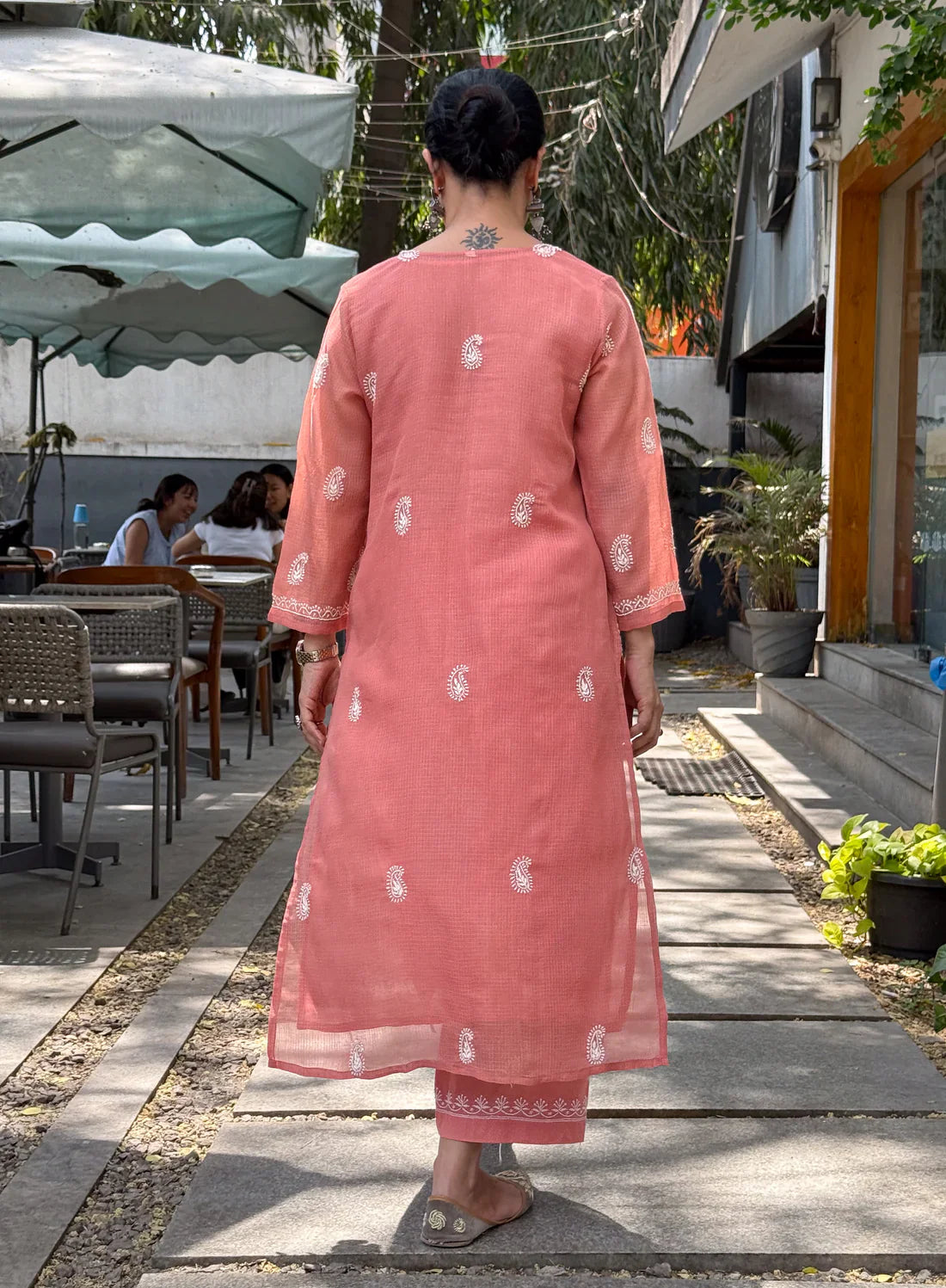 Embroidered Chikankari Kurta Set