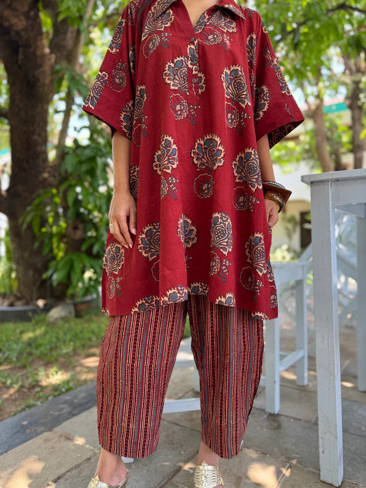 WOMEN CASUAL PRINTED CO-ORD SET