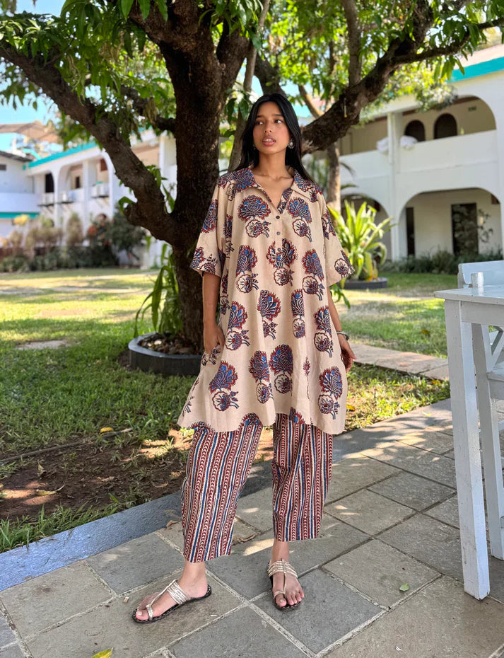 WOMEN CASUAL PRINTED CO-ORD SET