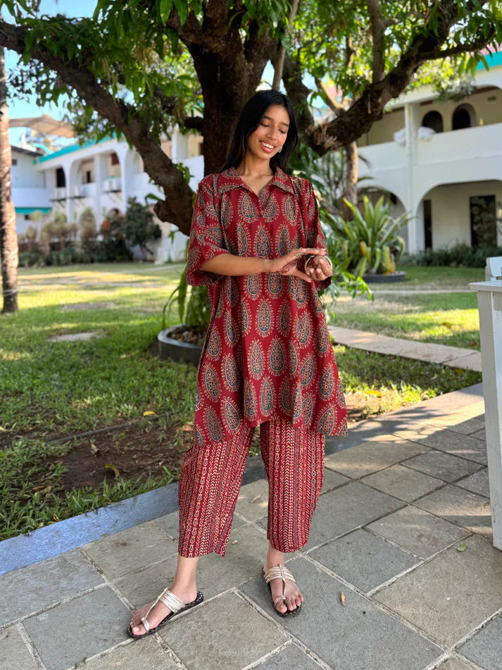 WOMEN CASUAL PRINTED CO-ORD SET