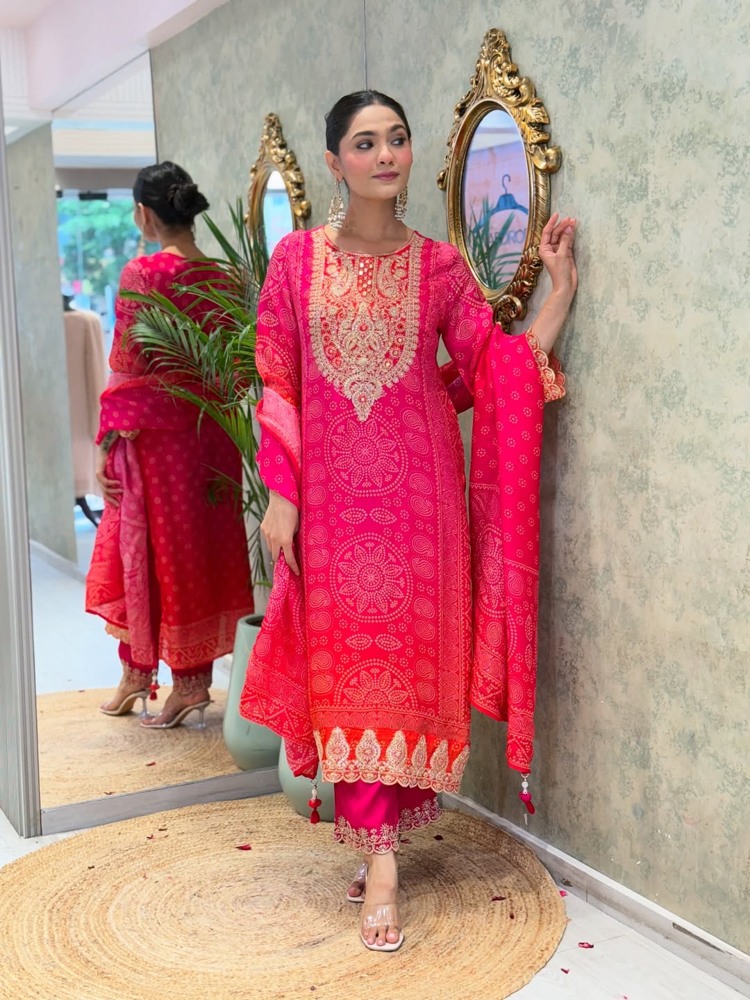 Presenting New Designer Pink Suit Set