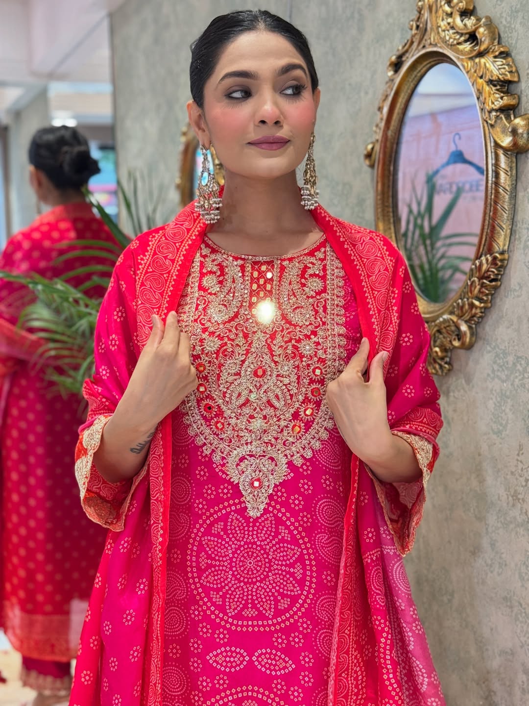 Presenting New Designer Pink Suit Set