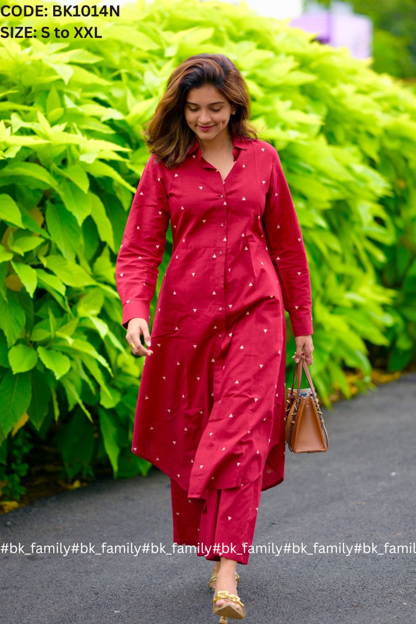 WOMEN CASUAL COTTON PRINTED CO-ORD SET