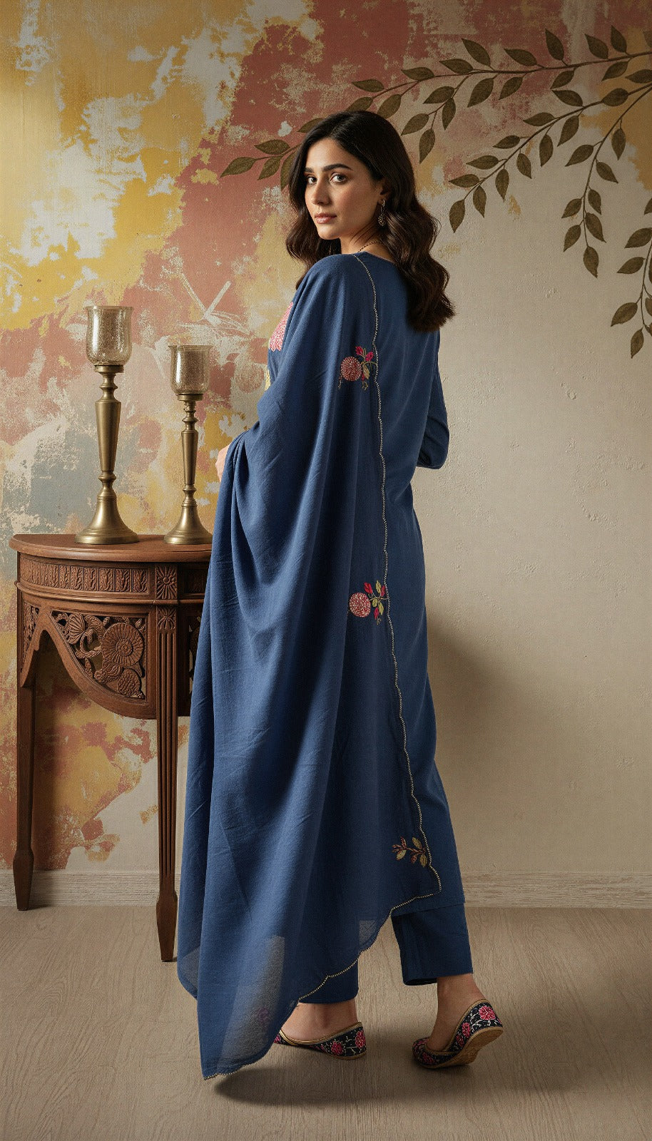 Ruby Bloom Chanderi Suit Set