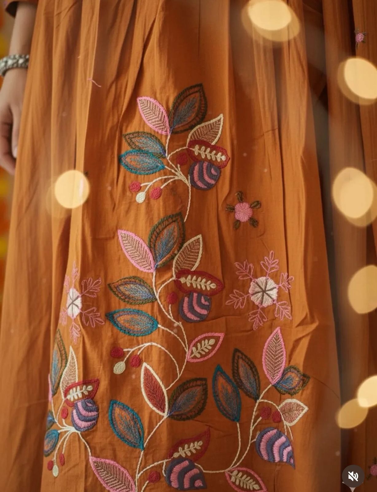 Elegant Orange Embroidered Kurta Set with Dupatta