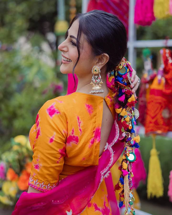 Orange Ethnic Sharara Set